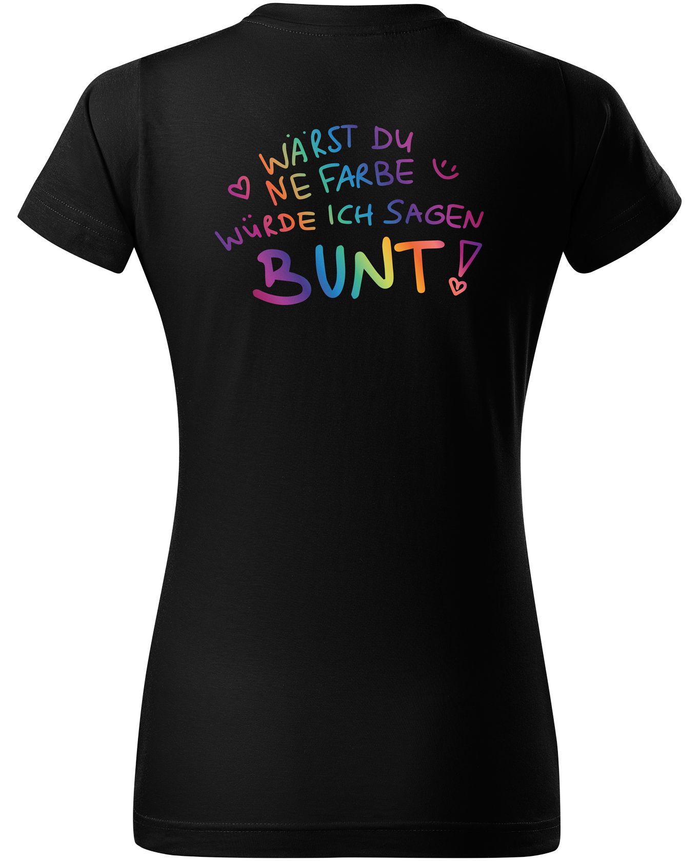 Schwarzer Hund - Bunt - T-Shirt