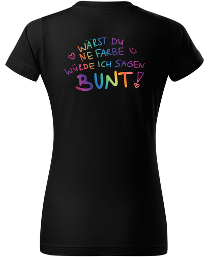 Schwarzer Hund - Bunt - T-Shirt