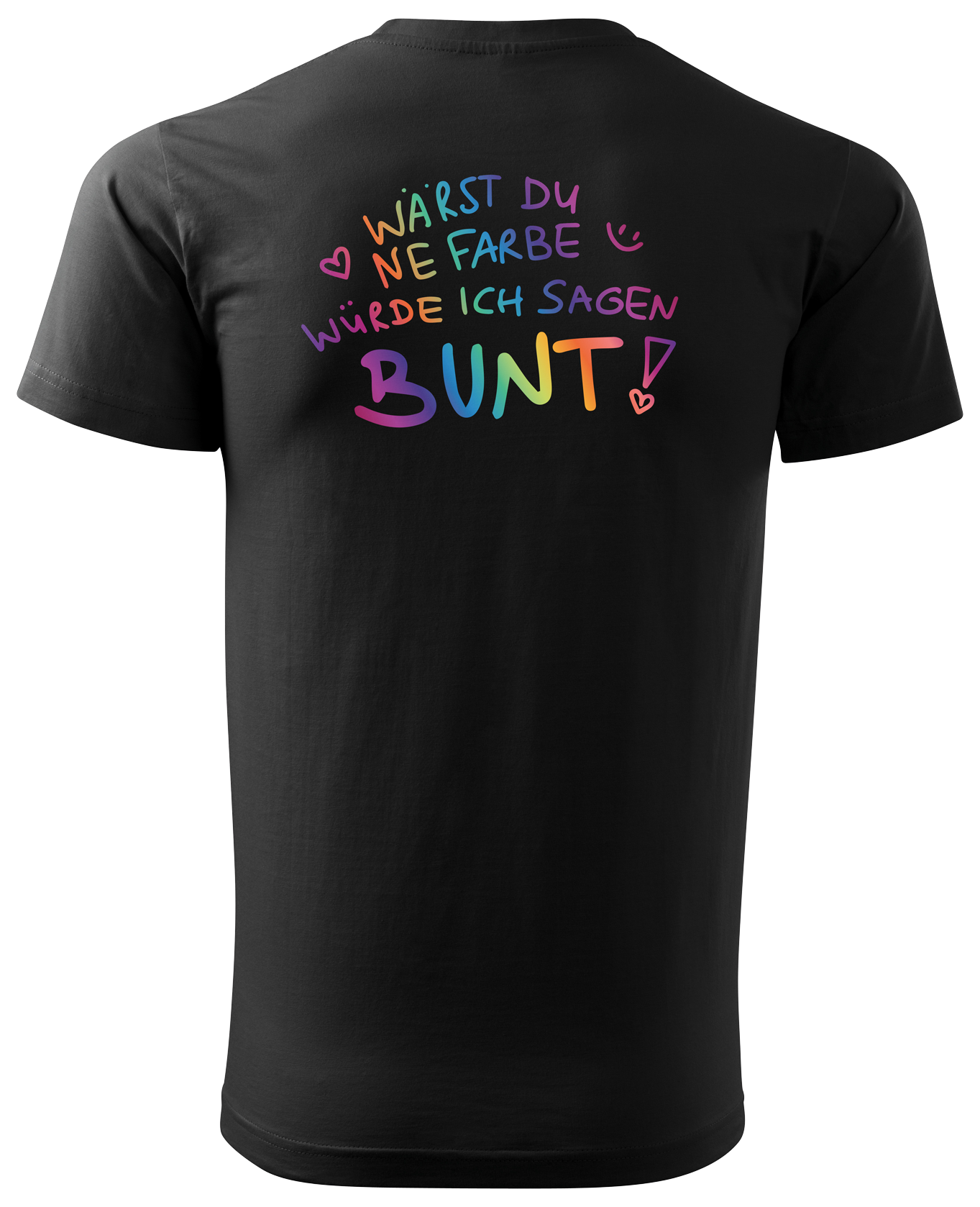 Schwarzer Hund - Bunt - T-Shirt