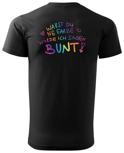 Schwarzer Hund - Bunt - T-Shirt
