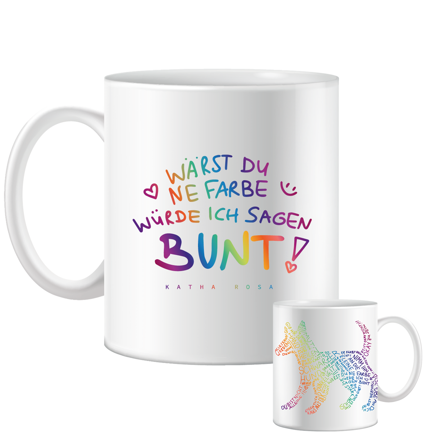 Schwarzer Hund - Bunt - Tasse