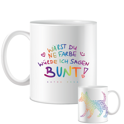 Schwarzer Hund - Bunt - Tasse