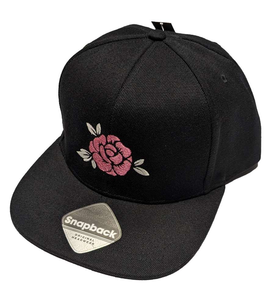Snapback Cap Rose | Beidseitig bestickt