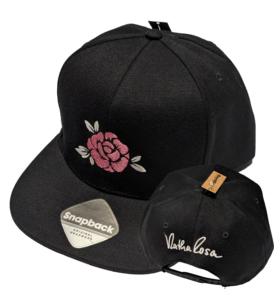 Snapback Cap Rose | Beidseitig bestickt