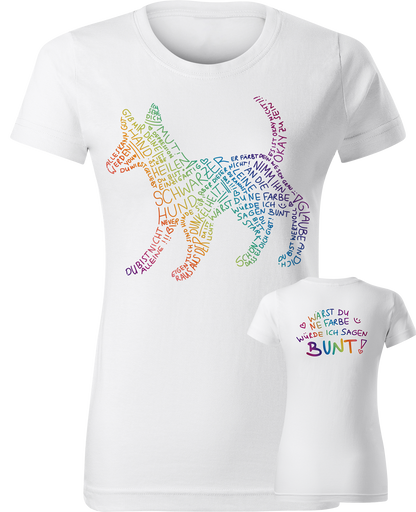 Schwarzer Hund - Bunt - T-Shirt