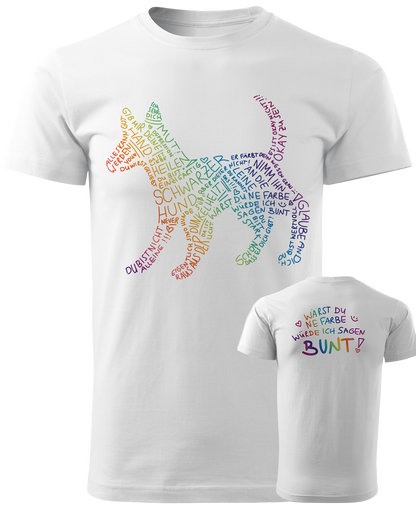 Schwarzer Hund - Bunt - T-Shirt