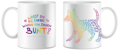 Schwarzer Hund - Bunt - Tasse