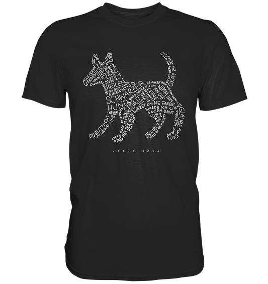 Katha Rosa - Schwarzer Hund - Premium Shirt