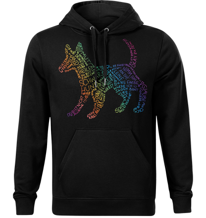 Schwarzer Hund - Bunt - Hoodie