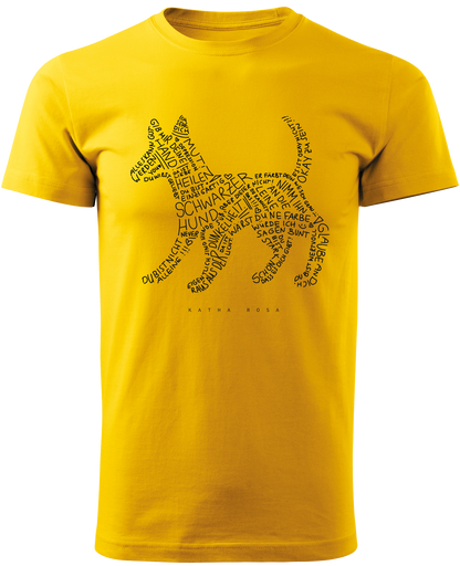 Katha Rosa - Schwarzer Hund - T-Shirt