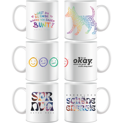 Katha Rosa Frühstücks-Dreier -  3 Tassen