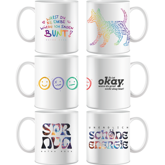 Katha Rosa Frühstücks-Dreier -  3 Tassen